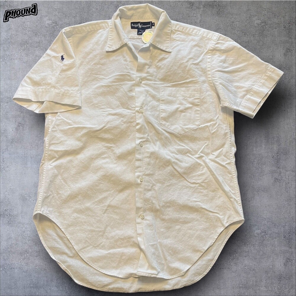 VTG Polo Ralph Lauren Shirt Unisex 6 Loop Collar Short Slve